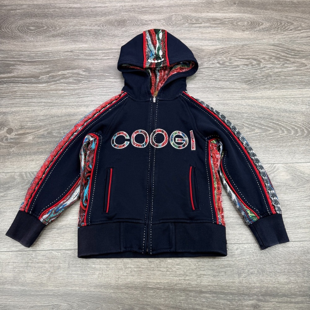 Vintage Coogi Jacket Youth 4T Spellout Rainbow Embroidered Spellout Hip Hop 90s